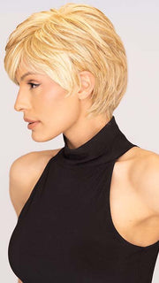 Roxie wearing CHOPPED PIXIE by TRESSALLURE in color 27/25/88 | Red Blonde Platinum White Highlights