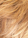 EL12/22/8 | Light Golden Brown Evenly Blended with Face Framing Platinum Blonde Highlights with Medium Brown Roots