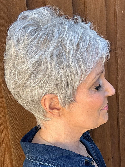 Mel B. @mels.be.ageless wearing TIME COMFORT by ELLEN WILLE in SILVER MIX | Pure Silver White and Pearl Platinum Blonde Blendcolor