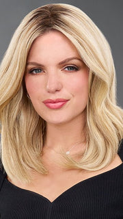 TOP COMFORT 12" by Jon Renau in 12FS8 SHADED PRALINE | Medium Natural Gold Blonde, Light Gold Blonde, Pale Natural Blonde Blend, Shaded with Dark Brown PPC MAIN IMAGE FB MAIN IMAGE