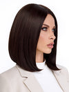 Model is wearing UNDERCUT BOB by TRESSALLURE in color 4/6R | Dark Brown
