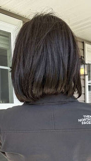 Nichole @nicholealee wearing KRISTEN by JON RENAU in color 4 BROWNIE FINALE | Dark Brown
