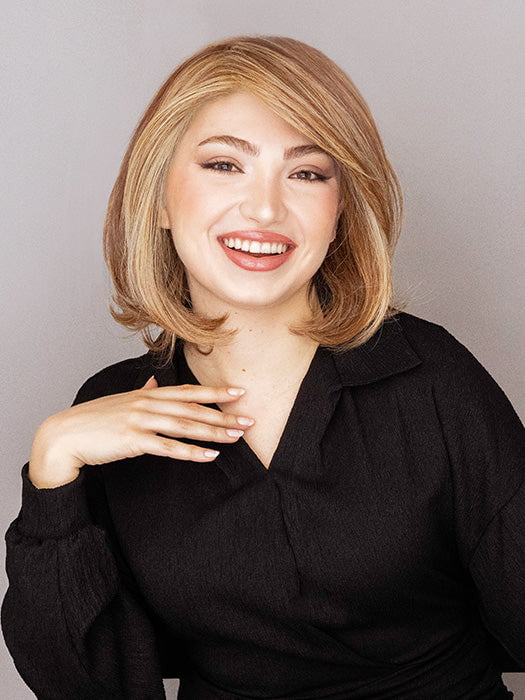 Featured Here: Upstage by Raquel Welch in shade RL29/25 Golden Russet