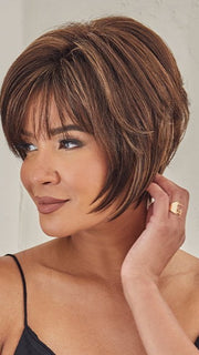 ZEAL by Noriko in COFFEE-LATTE-R | Rooted Dark Brown with Dark Brown & Honey Brown evenly blended highlights