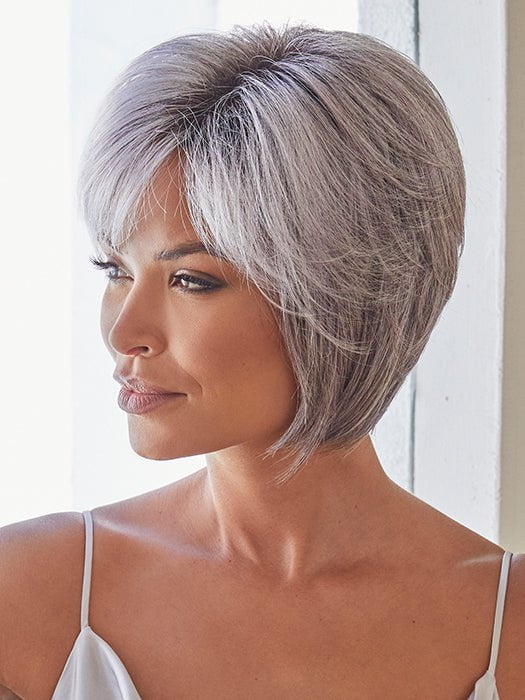 ZEAL by Noriko in LILAC-SILVER-R | Dark Root with a Light to Medium Grey Base and a hint of a soft lilac