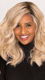 Sophia in ALLURING LOCKS by GABOR in GF19-23SS BISCUIT | Light Ash Blonde Evenly Blended with Cool Platinum Blonde with Dark Roots