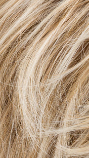 SANDY BLONDE LIGHTED 16.20.22 | Medium Blonde and Light Strawberry Blonde with Light Neutral Blonde Blend with Highlights Throughout and Concentrated in the Front and Shaded Roots
