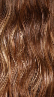 BUTTER PECAN R | A blonde/red blend with a golden-beige base swirled with soft, buttery highlights and light caramel pecan lowlights.