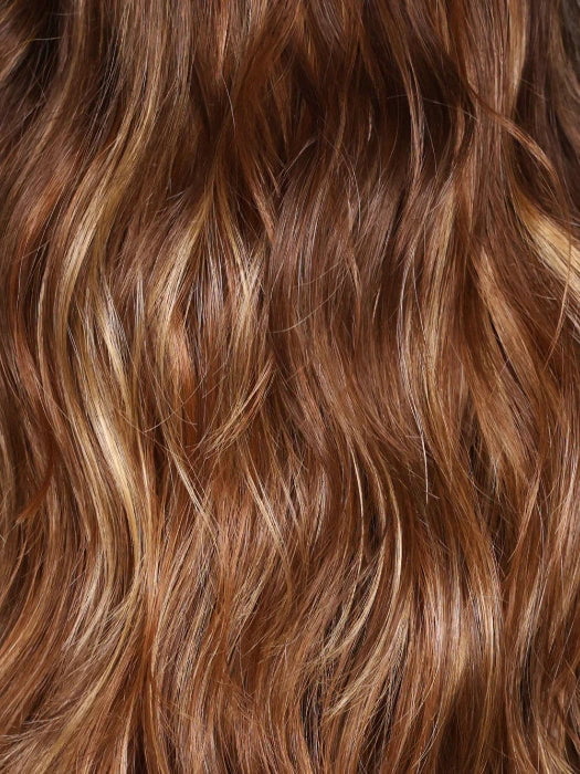 BUTTER PECAN R | A blonde/red blend with a golden-beige base swirled with soft, buttery highlights and light caramel pecan lowlights.