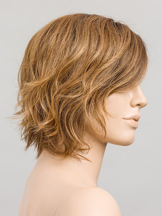 MOCCA ROOTED | Medium Brown blended with Light Auburn, Dark Strawberry Blonde and Medium Warm Brown Blend with Shaded Roots