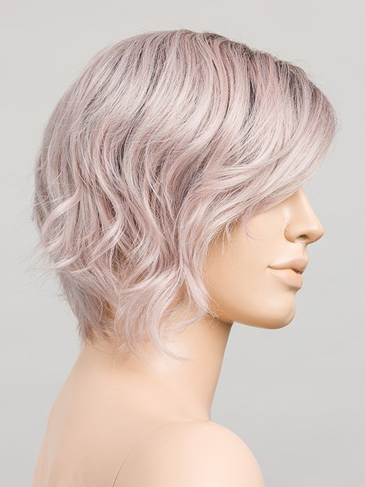 PASTEL ROSE ROOTED | Pearl Platinum and Lightest Ash Blonde with Rose Pink Blend and Shaded Roots