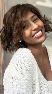 Sophia wearing DANCE by ELLEN WILLE | Color: Chocolate Rooted