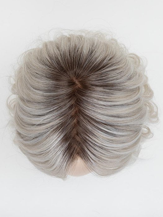 SILVER BLONDE ROOTED | Pearl White and Lightest Pale Blonde Blend with Shaded Roots