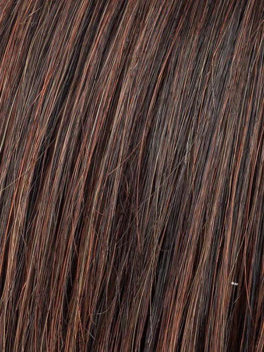 DARK-AUBURN-ROOTED | Dark Auburn, Bright Copper Red, and Dark Brown blend and Dark Roots