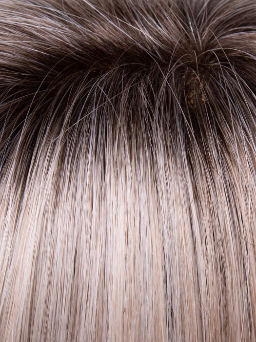 SILKY BEIGE | Light Platinum Blonde with Dark Brown Roots