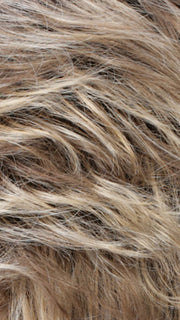 RH12/26RT4 | Light Brown with Chunky Golden Blonde Highlights & Dark Brown Roots