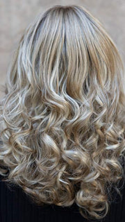 BREEZE by TRESS ALLURE in CHIFFON-CANDY | Dark Gold Blonde with shadowed roots and Gold Blonde highlights