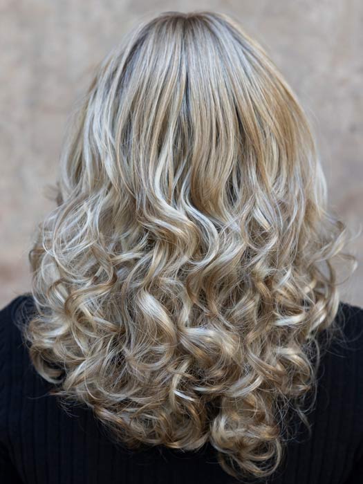 BREEZE by TRESS ALLURE in CHIFFON-CANDY | Dark Gold Blonde with shadowed roots and Gold Blonde highlights