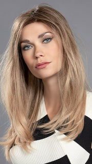 COLLECT by Ellen Wille in color Light Bernstein Tipped | Lightest Brown, Light Golden Blonde, and Light Strawberry Blonde Blend with Lighter Tipped Ends