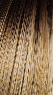 SS-LIGHT-BLONDE | Light Blonde with Golden Highlights & Dark Brown Roots