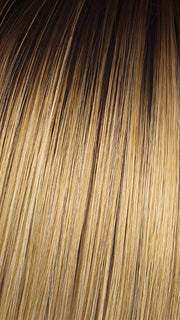 SS-MEDIUM-BLONDE | Medium Blonde with Warm Highlights & Dark Brown Roots