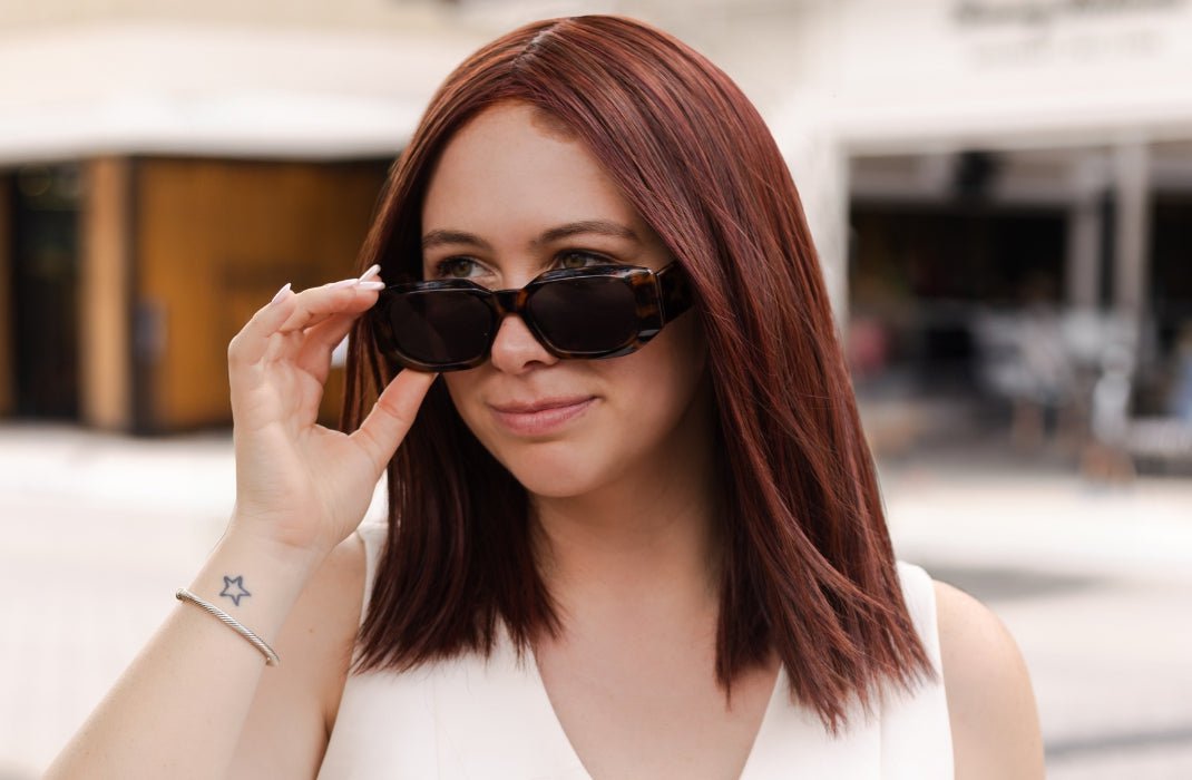 Featured Here: Ellis by Estetica in shade SILVERSUN/RT8 & Maya by Envy in shade Champagne Shadow