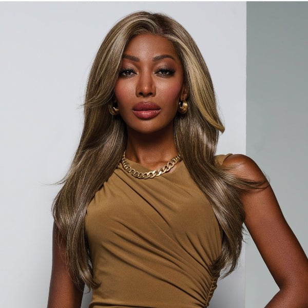 Featured Here: Feature Length by Raquel Welch in shade 9/24SS Iced Cafe Latte