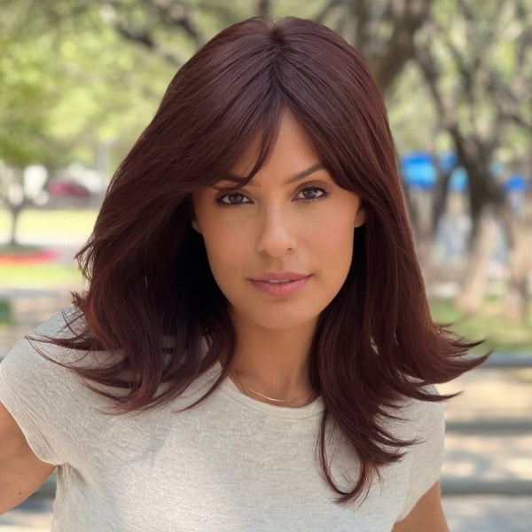 Featured Here: Drew by Jon Renau in shade 8RH14 Mousse Cake