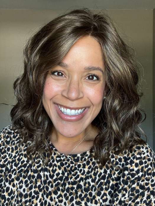 Featured Here: Mila by Jon Renau in shade 8RH14 Mousse Cake