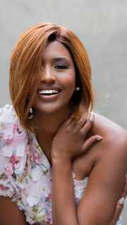 HAILEY by KIM KIMBLE in MC30/29SS CINNAMON SPICE | Amber Red with Cinnamon Highlights and Darker Root