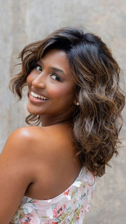 HANNAH by KIM KIMBLE in MC8/29SS CHOCOLATE TOFFEE | Dark Brown with Reddish Brown Highlights