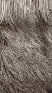 43 | Medium Dark Brown Mixed with Grey on Top, graduating to Dark Brown-Grey mix at back