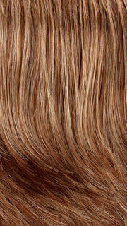8/27/33H | A Blend of Medium Brown and Golden Blonde with Strawberry and Auburn Highlights