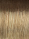 88GR | Medium Brown Roots transition into a Light Wheat Blonde with Dark Strawberry Blonde Highlights 