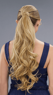 EASIPONY LONG WAVY HD by easihair in 12F PECAN PRALINE | Light Gold Brown, Light Natural Gold Blonde and Pale Natural Gold-Blonde Blend
