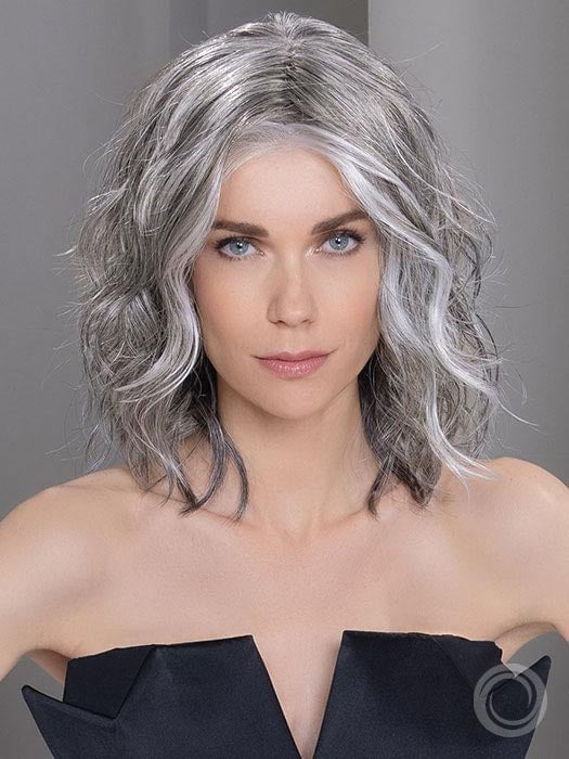 Model wearing MILA in color
DARK GREY LIGHTED 39.51.44 | Darkest Brown and Black/Dark Brown with Grey Blend Highlights throughout and Concentrated in the front