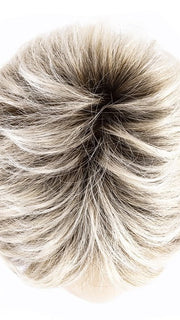 LIGHT CHAMPAGNE SHADED 23.24.60 | Lightest Pale Blonde and Lightest Ash Blonde with Pearl White Blend and Shaded Roots