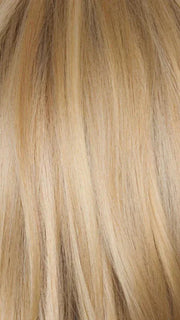 NM SANDY CREAM BLOND-R | This shade features soft golden sand tones with subtly rooted color for a natural regrowth effect. This blend of beige brown, honey, and creamy blonde transitions beautifully into lighter shades, creating a warm, versatile look that flatters any skin tone. A perfect choice for effortless, honey-warm blonde style.
