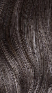 MUSHROOM GREY R | Dark brown incorporates light brown and silvery grey tones with shadow roots for a stylish finish