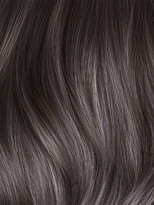 MUSHROOM GREY R | Dark brown incorporates light brown and silvery grey tones with shadow roots for a stylish finish