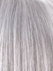 SILVER STONE | Silver Medium Brown blend that transitions to more Silver then Medium Brown then to Silver Bangs