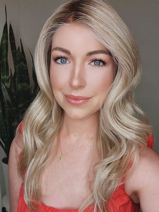 Liane Boyko in READY FOR IT by Gabor in GF19-23SS BISCUIT | Light Ash Blonde Evenly Blended with Cool Platinum Blonde with Dark Roots