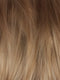 CHAMPAGNE SUNSET R | Dark/medium multi-tonal blond with textured honey, ash, and golden hues and chocolate brown roots