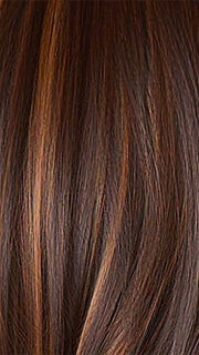 GLAZED AUBURN-R | Stunning fusion of deep red, medium copper, and dark chocolate root. 