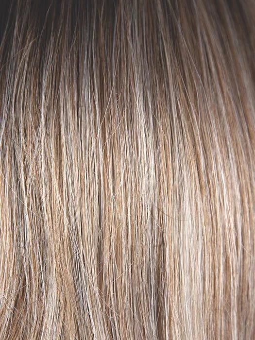 MELTED MARSHMALLOW R | Subtly Warm Dark Sandy Blonde Blend with Medium Brown Roots and Light Ash Blonde Tips and Highlights