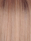 MUSHROOM MELANGE | A modern Mushroom Blonde with a Mid-Brown Root, featuring tones of Cream, Pale Chocolate, and Soft Steel Blonde