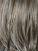 RUFFLE-RIBBON-R | Off-Black base with Warm Medium Brown and Silver highlights. The Dark Brown Root creates a naturally dimensional appearance