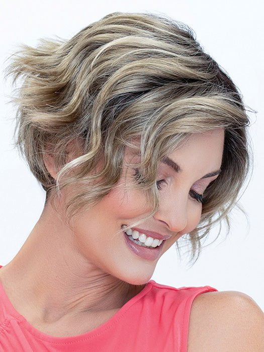 Donna by ENVY in GOLDEN SANDSTONE | Creamy Beige-Blonde with Darker Brown Roots