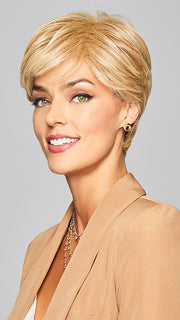 MODEL is wearing PASSION by GABOR in color LIGHT-BLONDE | Light ash blonde, Swedish blonde or blonde highlighted by the sun