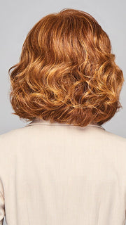 Model is wearing UNITY by GABOR in color MEDIUM-RED | Medium Reddish Brown with Subtle Copper Highlights